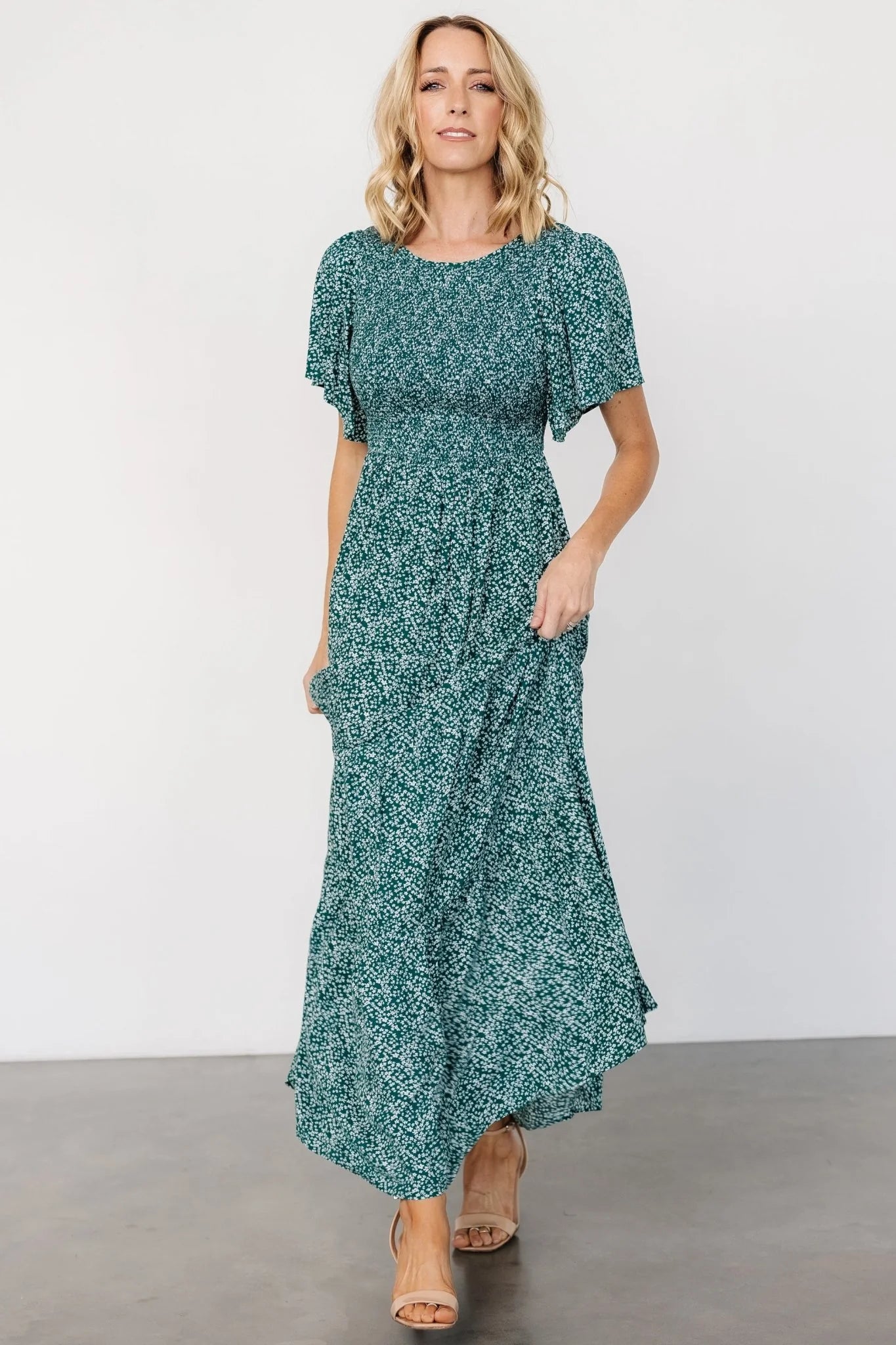 Eliza Maxi Dress | Green Print