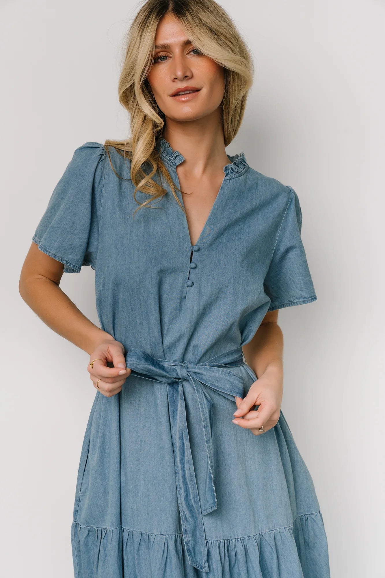 Lisa Midi Dress | Chambray