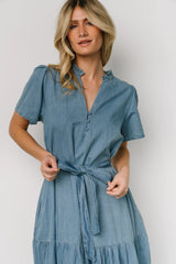 Lisa Midi Dress | Chambray