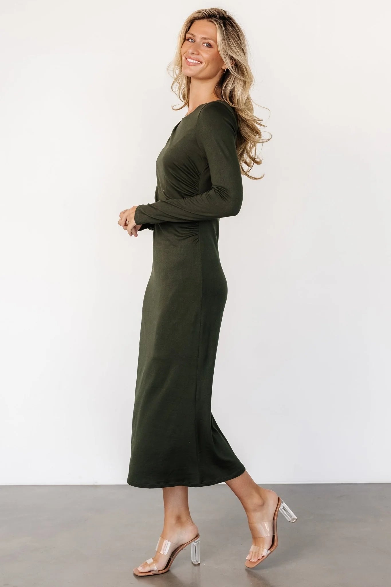 Jaelyn Ruched Dress | Olive