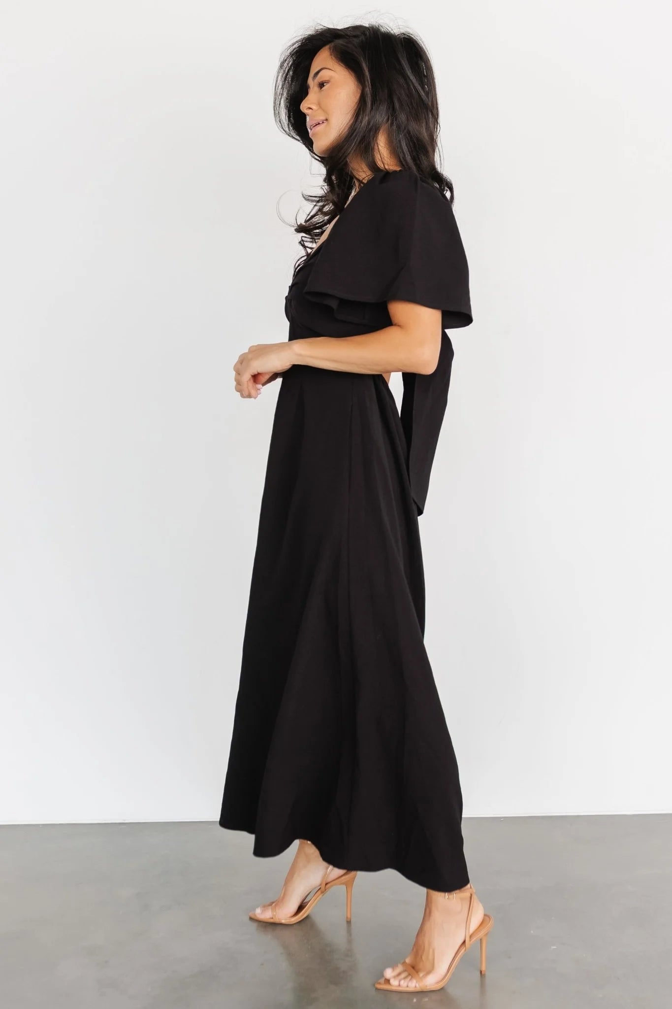 Indie Back Tie Dress | Black