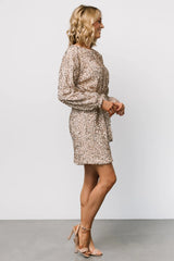 Jelena Sequin Short Dress | Champagne