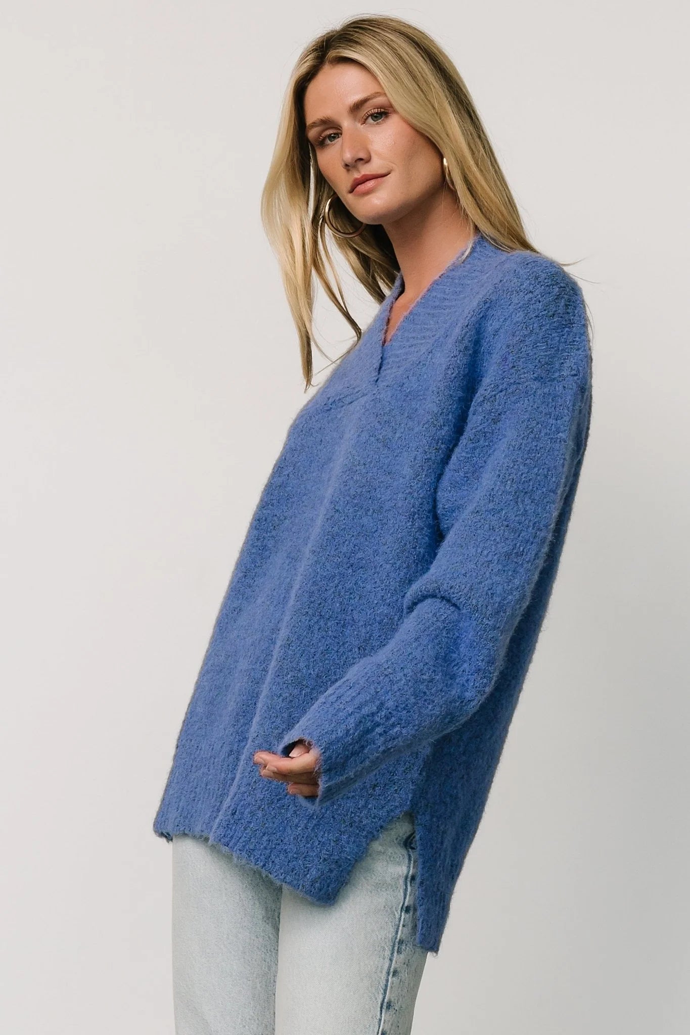 Calgary Oversized Sweater | Blue