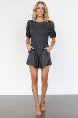 Beaumont Romper | Heather Black