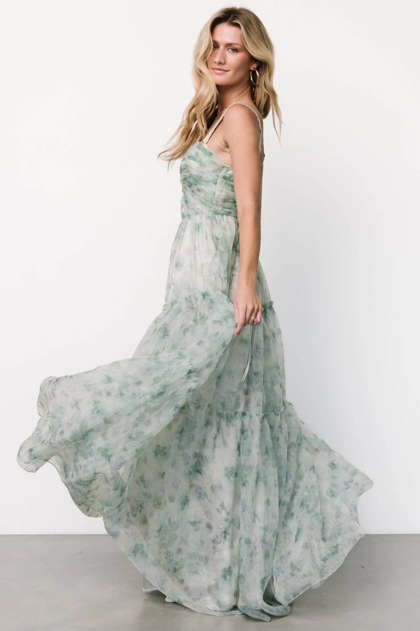 Sinclair Sweetheart Gown | Green Floral