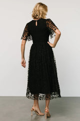 Kendra Embroidered Dress | Black