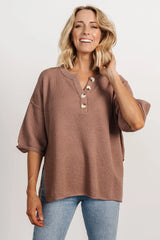 Maddock Knit Top | Mocha