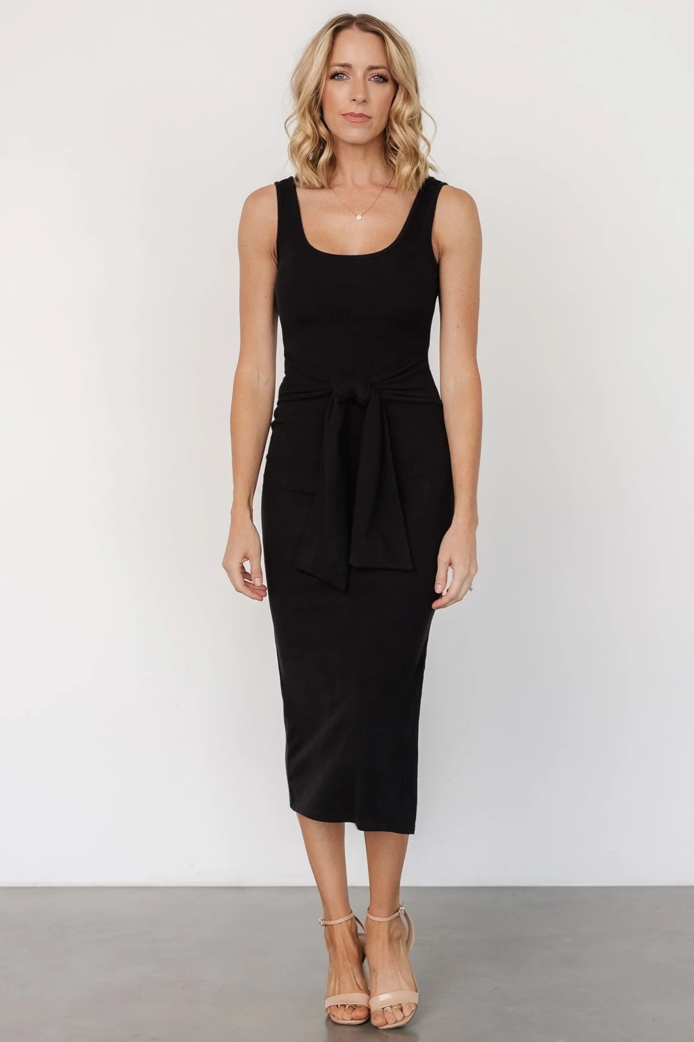 Kylee Front Tie Dress | Black