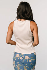 Raye Textured Tank Top | Cream