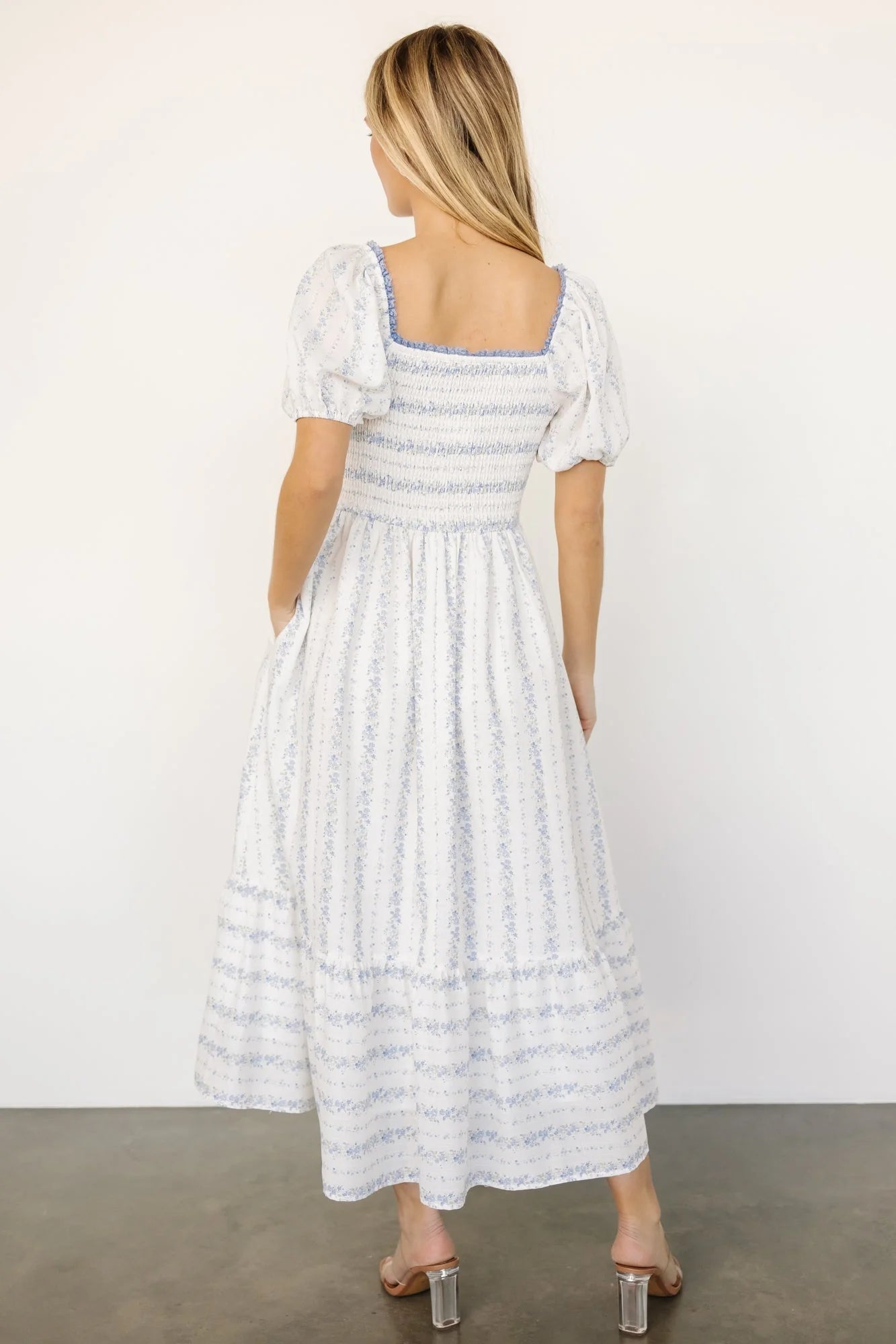 Martine Puff Sleeve Dress | Ivory Multi Floral