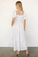 Martine Puff Sleeve Dress | Ivory Multi Floral