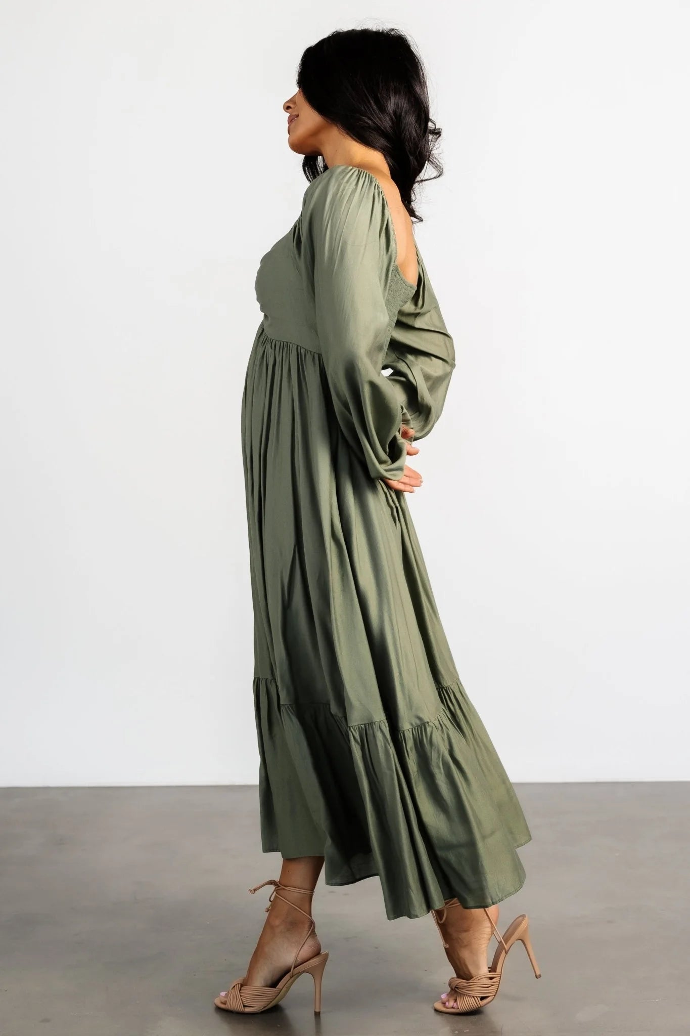 Brittany Long Sleeve Dress | Olive