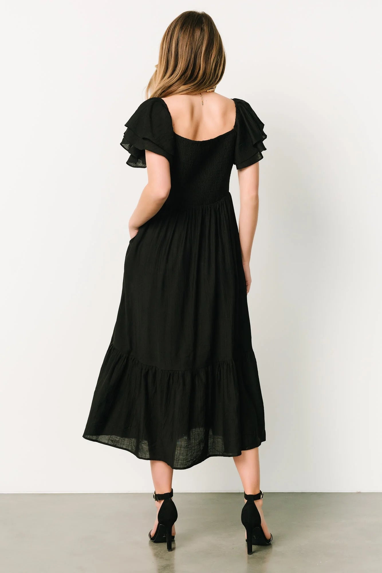 Buttercup Midi Dress | Black