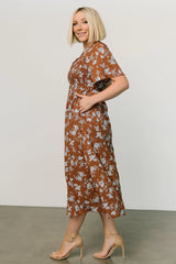 Botega Midi Dress | Brown + Blue