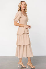 Ashbourne Tiered Dress | Taupe