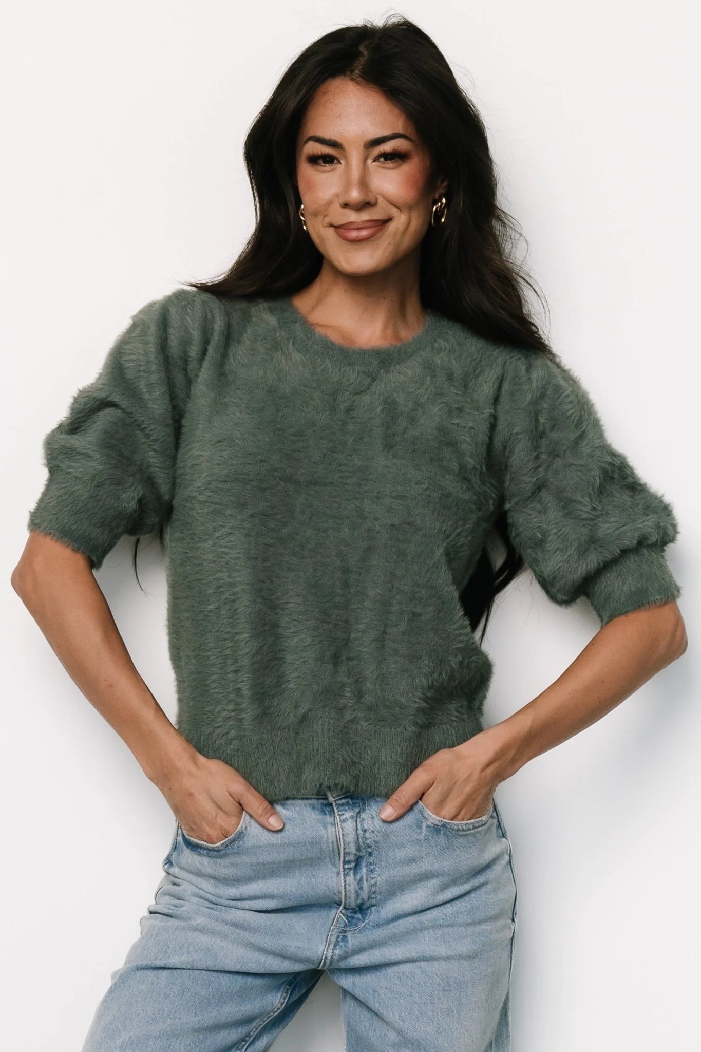 Vail Sweater Top | Winter Green