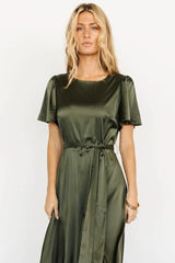 Fabric Swatch - Agnes Satin | Juniper