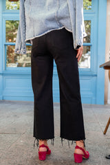 Georgie High Rise Wide Leg Jeans | Black