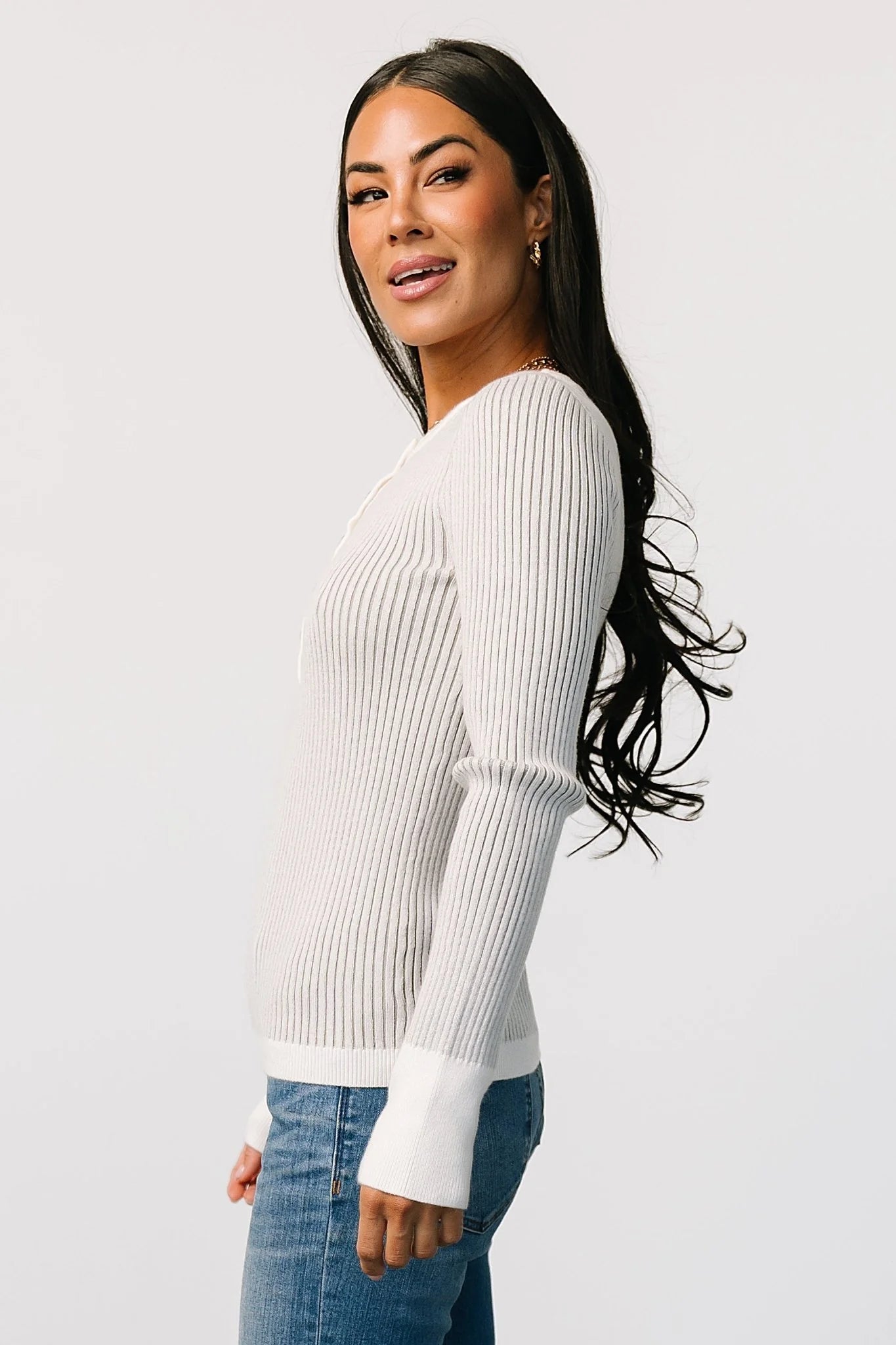 Stevie Ribbed Sweater | Gray