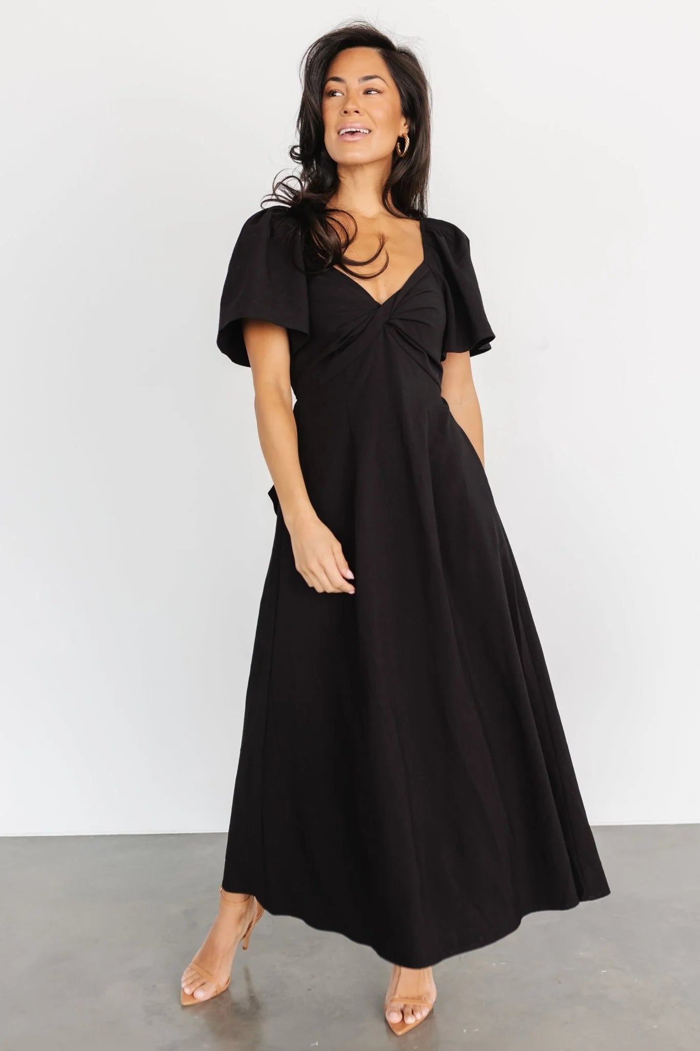Indie Back Tie Dress | Black