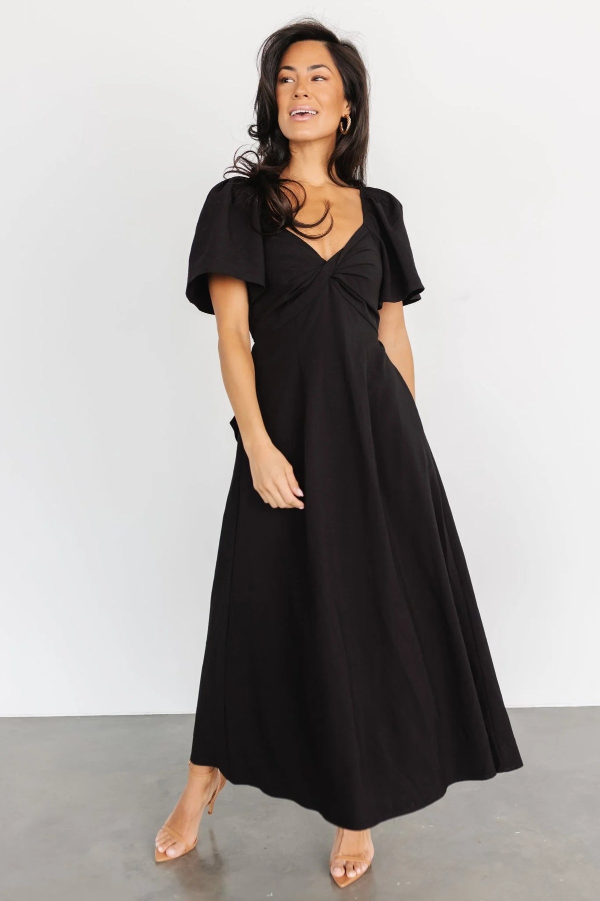 Indie Back Tie Dress | Black