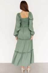 Britta Maxi Dress | Dark Sage