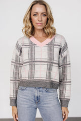 Verbier Sweater | Gray + Blush