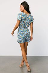 Daytona Romper | Blue + Green Multi