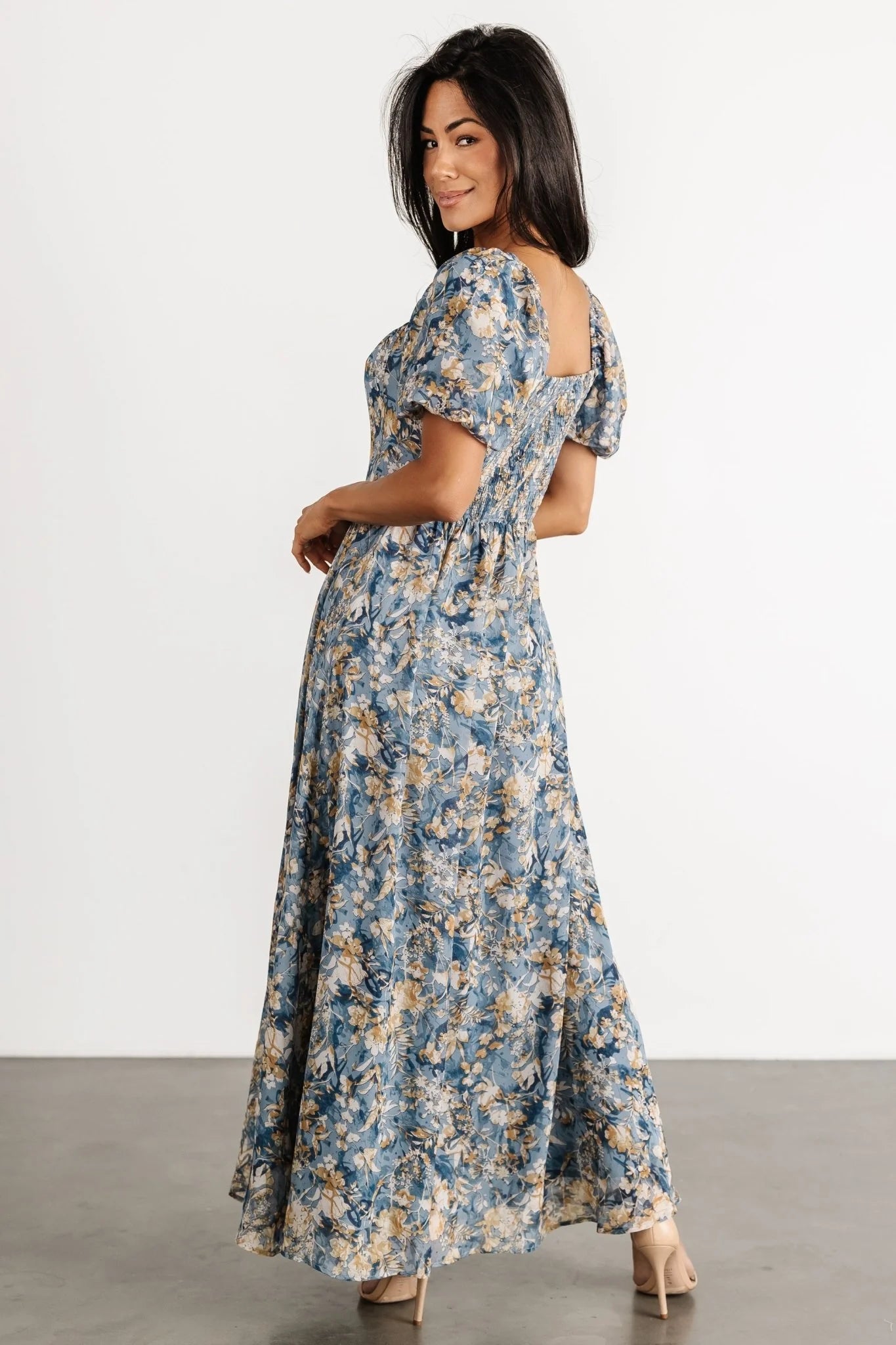 Raelynn Maxi Dress | Dusty Blue Floral