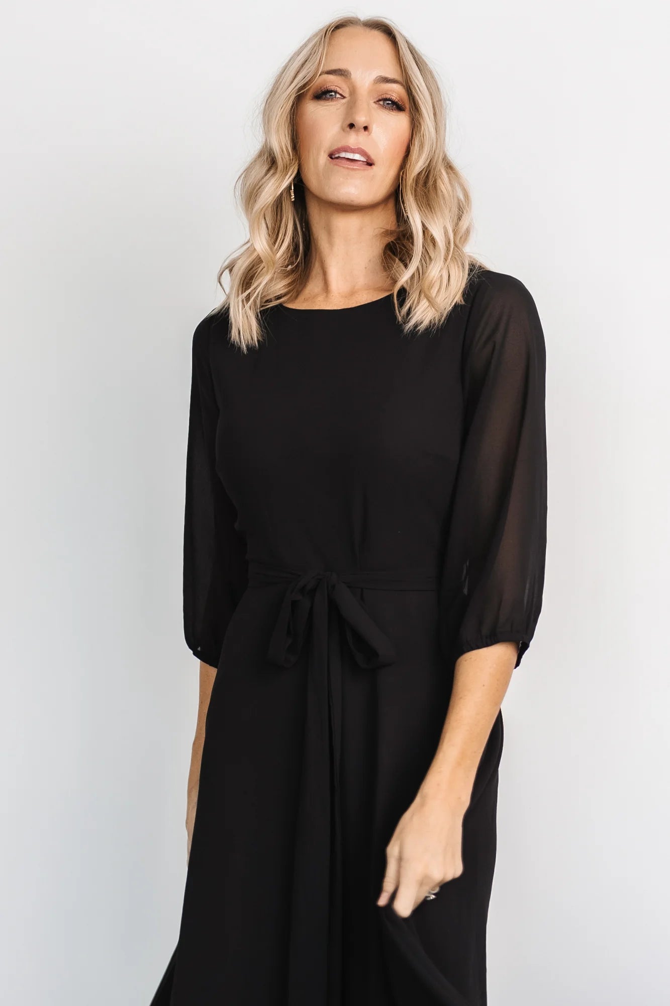 Fabric Swatch - Rebecca Chiffon | Black