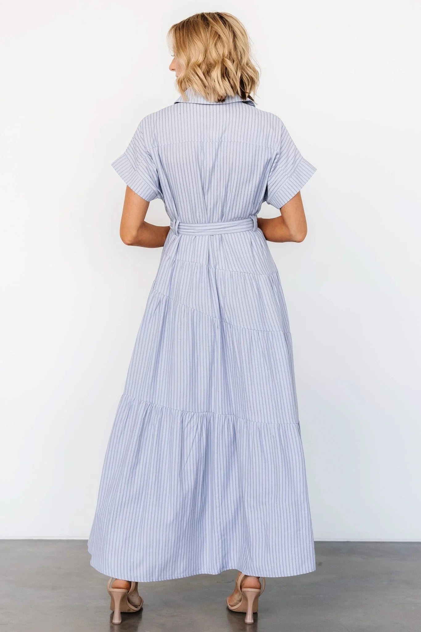 Covey Button Up Maxi Dress | Blue Stripe