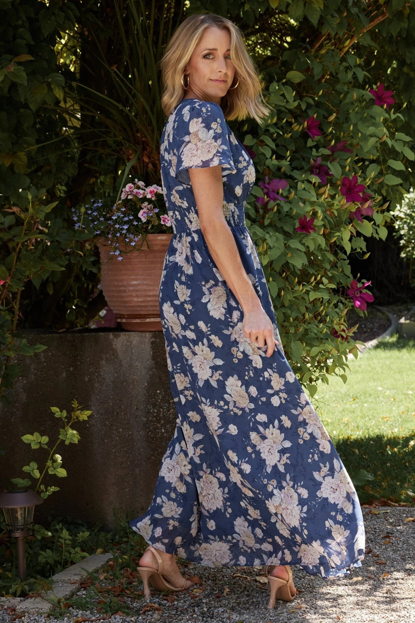 Birdie Maxi Dress | Blue + Blush Floral