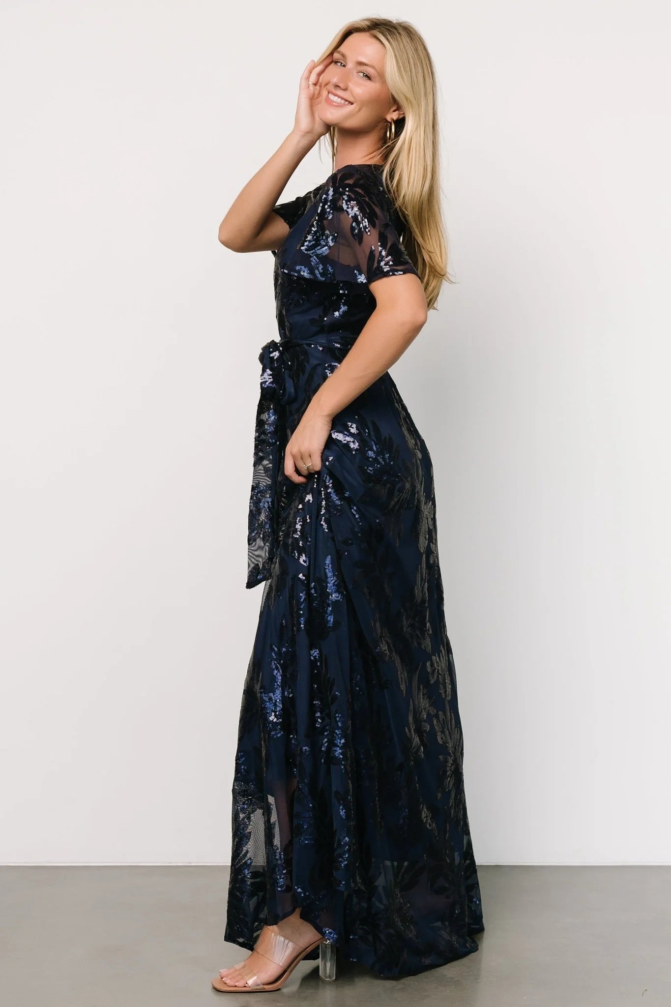 Muse Sequin Maxi Dress | Navy
