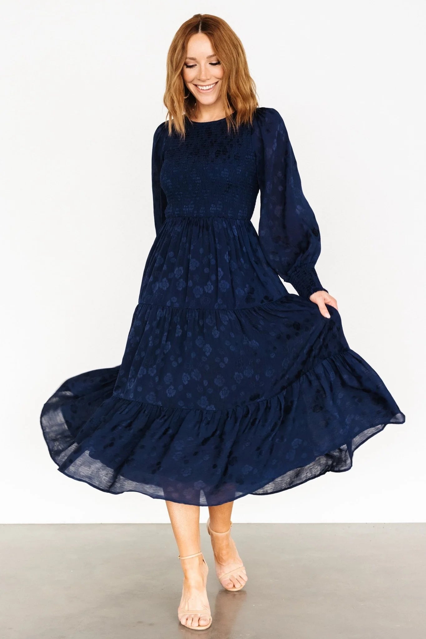 Stockholm Smocked Dress | Midnight Blue