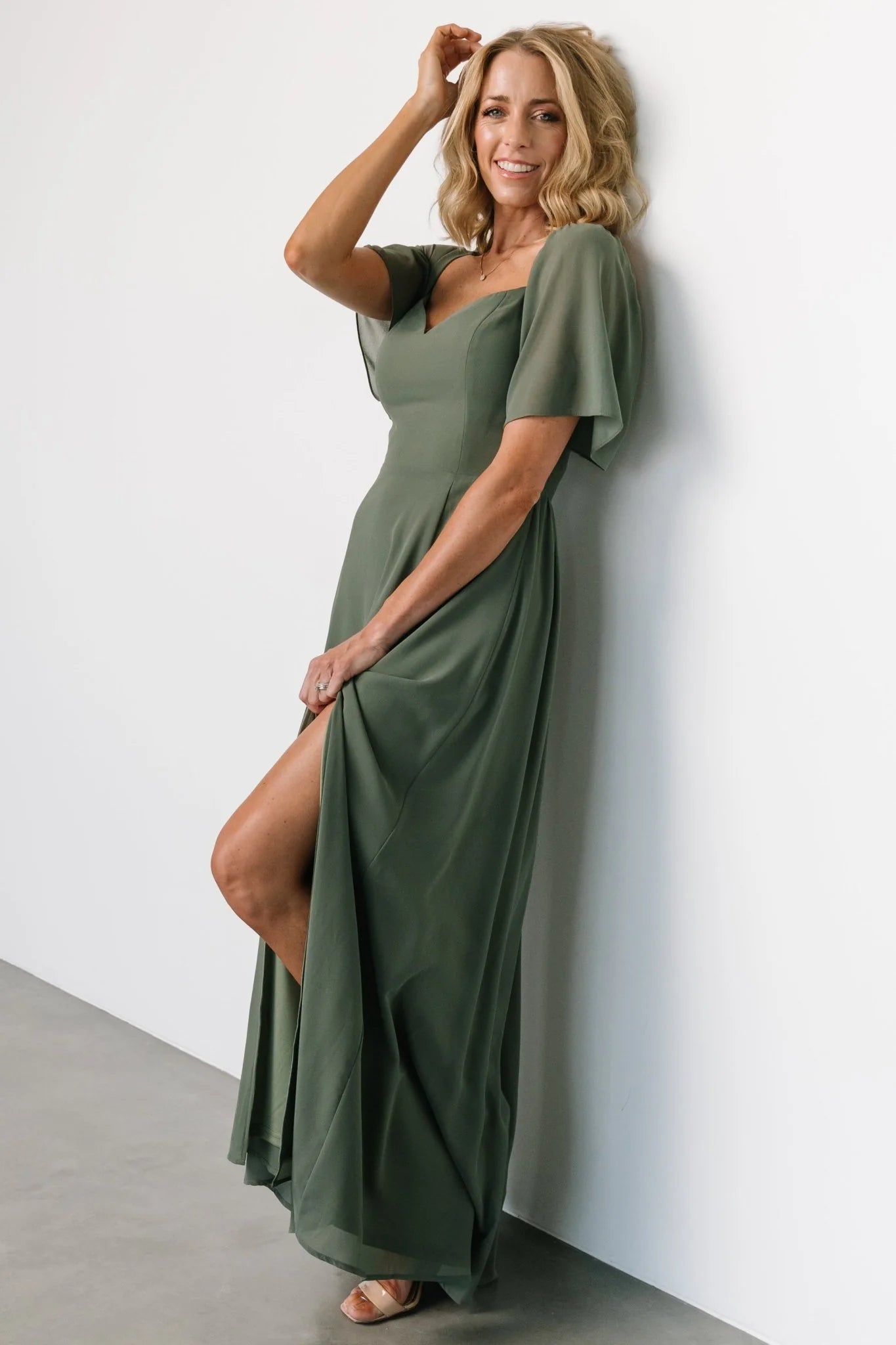 Sierra Sweetheart Maxi Dress | Dark Sage
