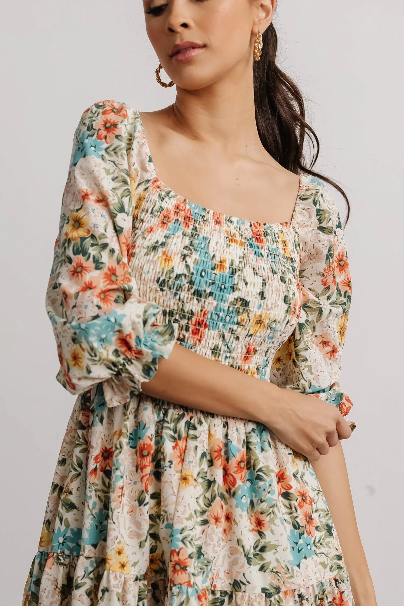 Marta Smocked Midi Dress | Summer Floral