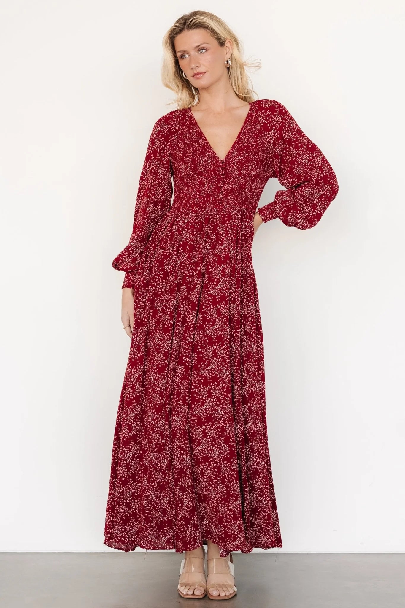 Anya Maxi Dress | Crimson Print