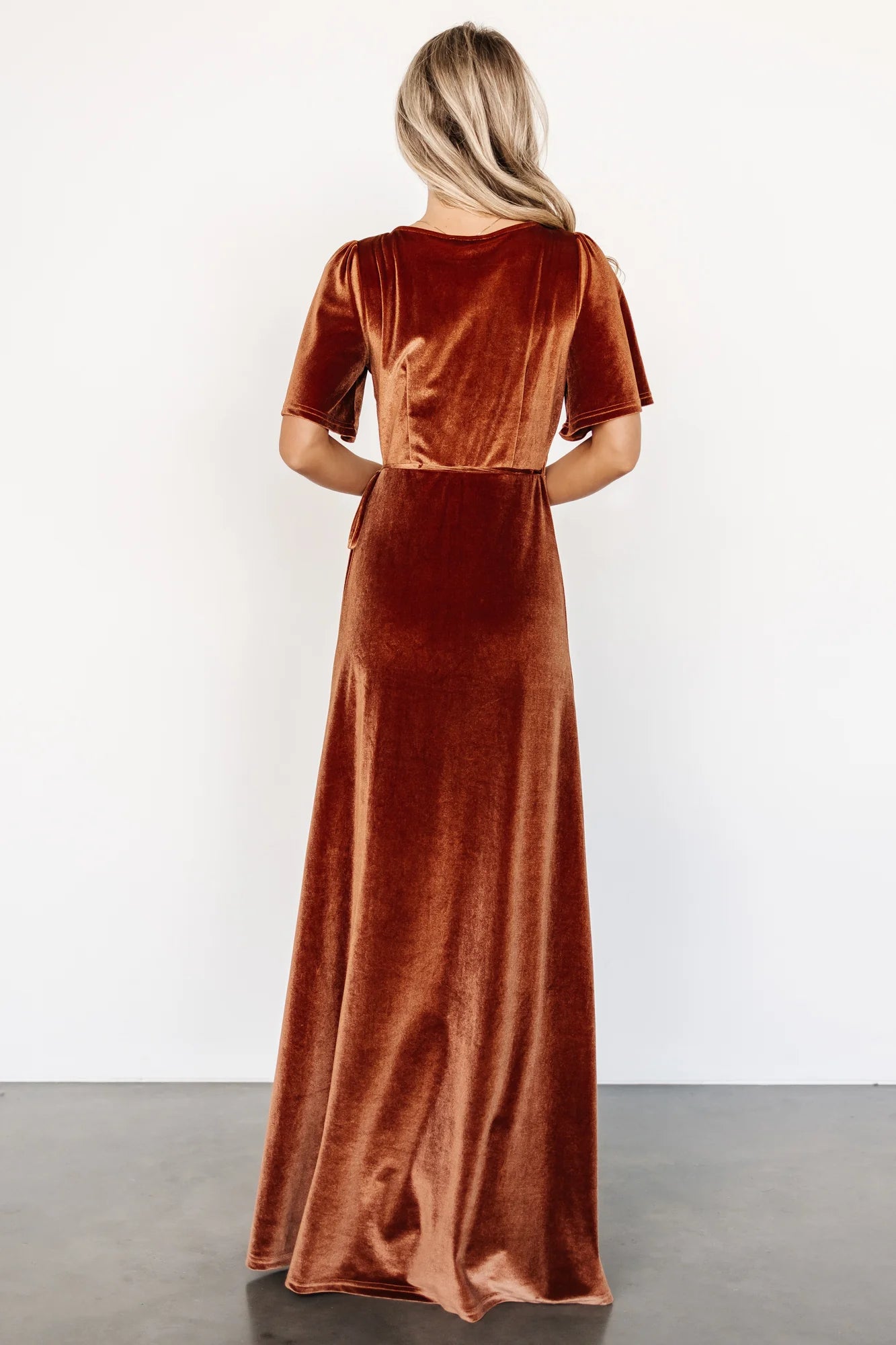 Meghan Velvet Wrap Maxi Dress | Spice
