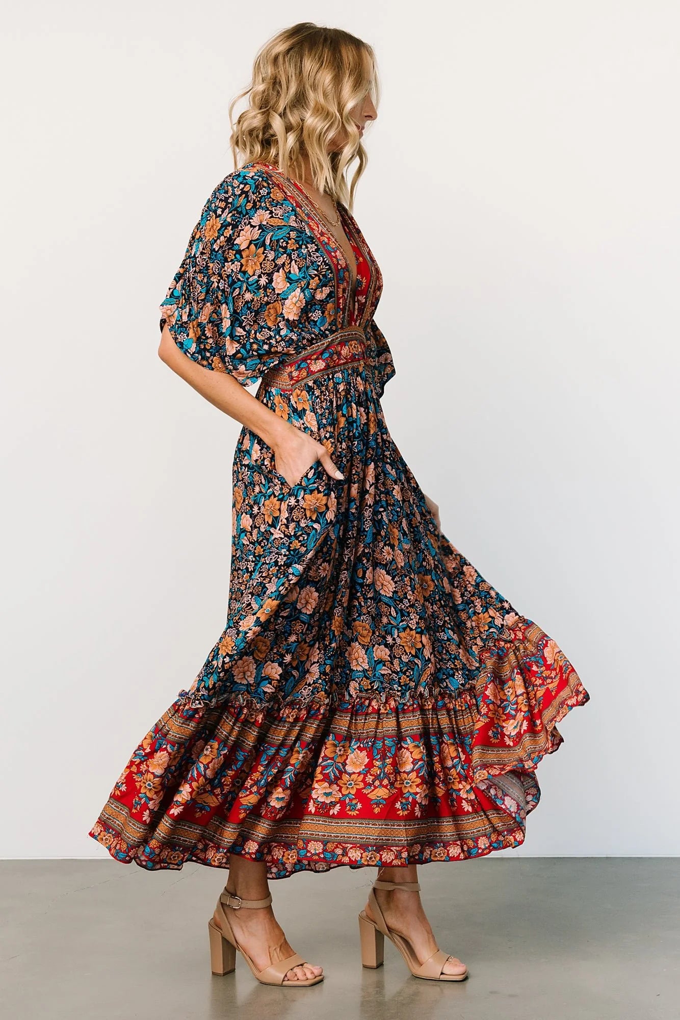 Leeanne Midi Dress | Navy Multi Floral