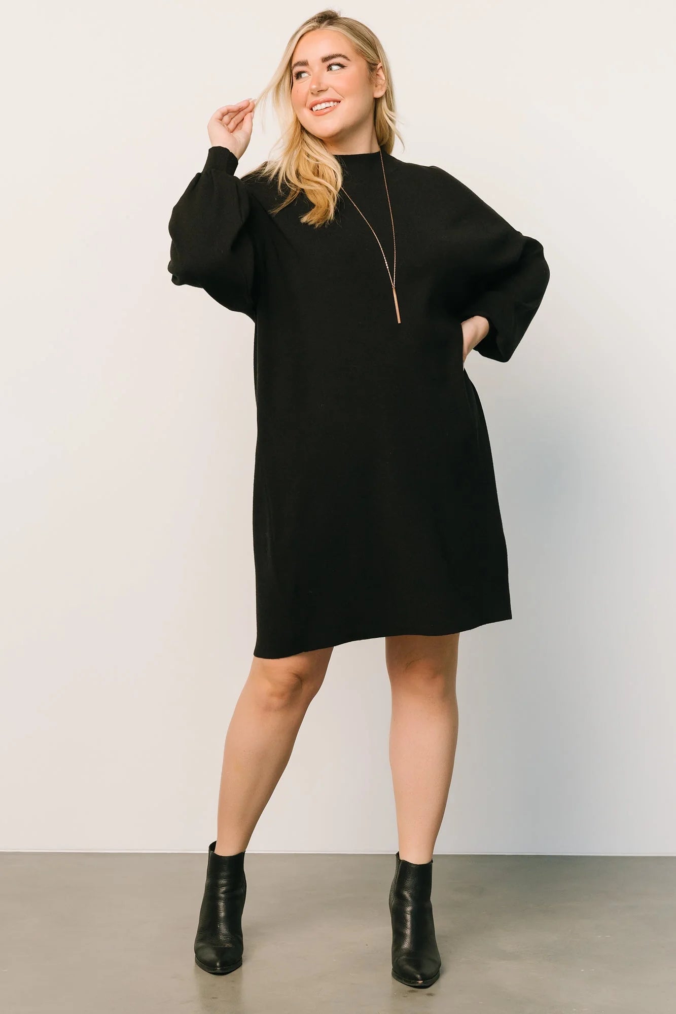 Jennings Sweater Dress | Black