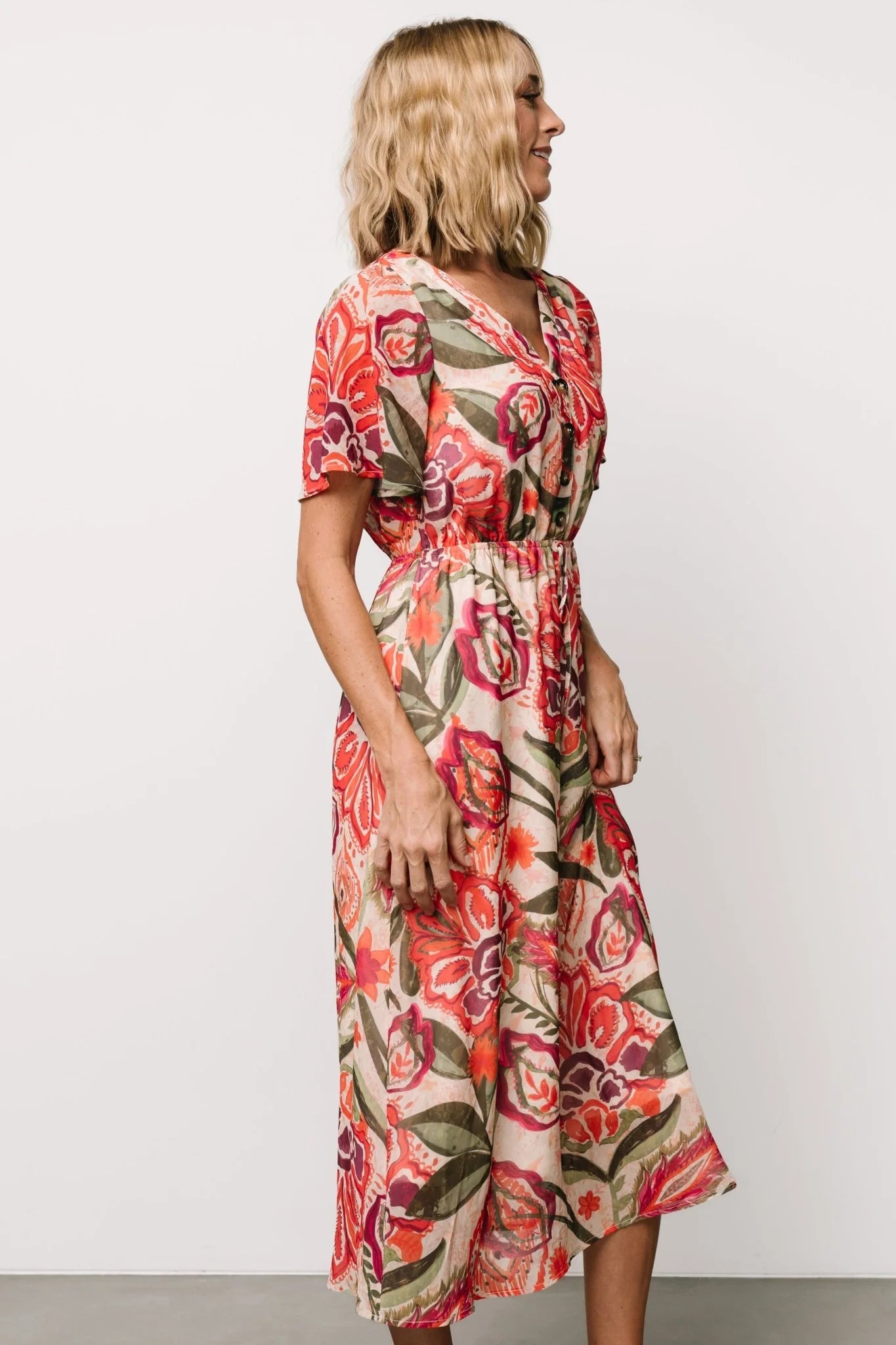 Junie Midi Dress | Multi Print