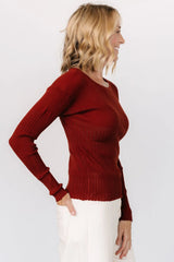 Bren Sweater Top | Brick