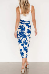 Vista Wrap Midi Skirt | Blue Print