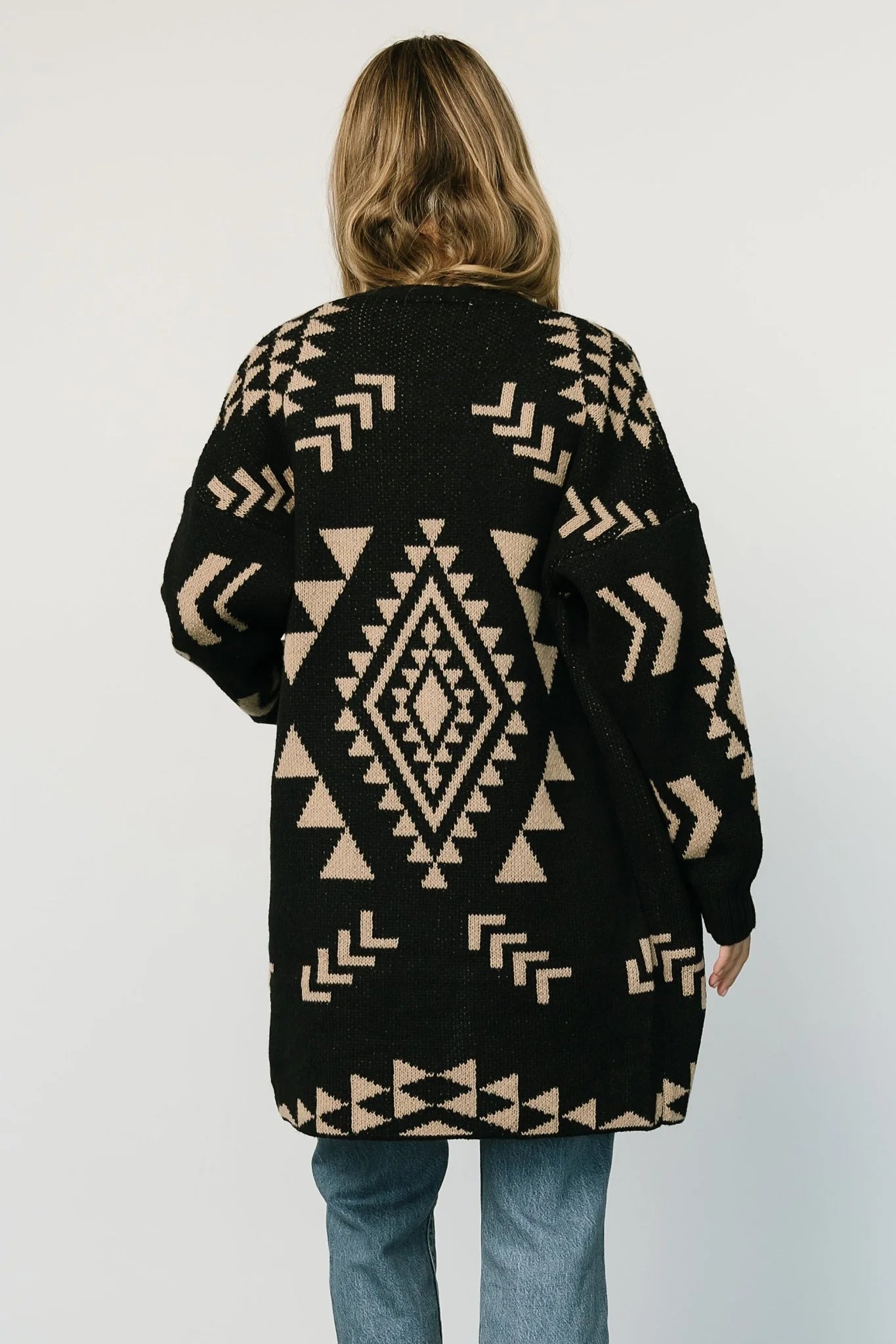 Hays Oversized Cardigan | Black + Tan