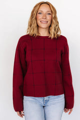 Remington Sweater | Red + Navy