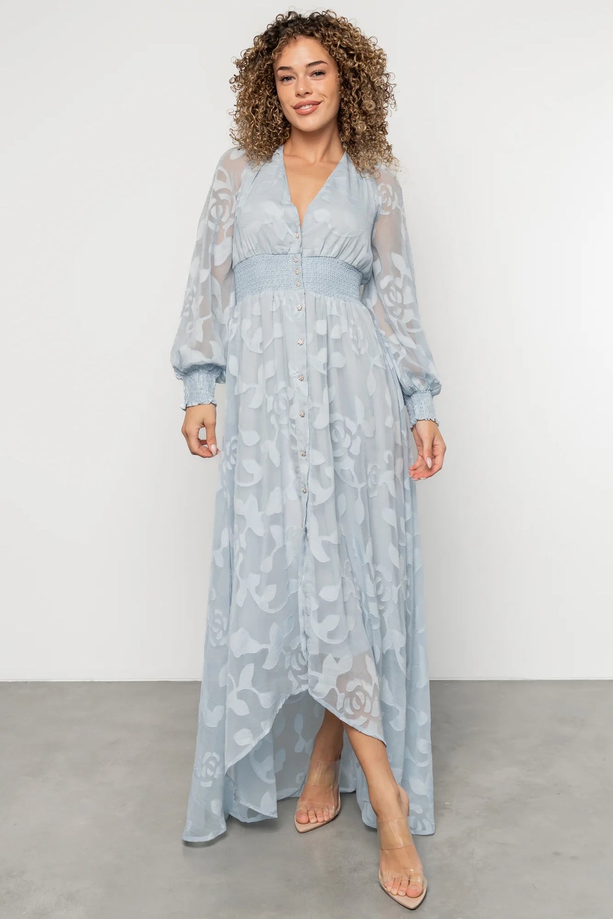 Daniella High Low Maxi Dress | Light Blue