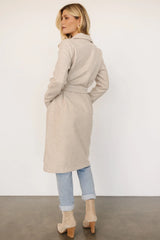Valdez Long Coat | Oatmeal