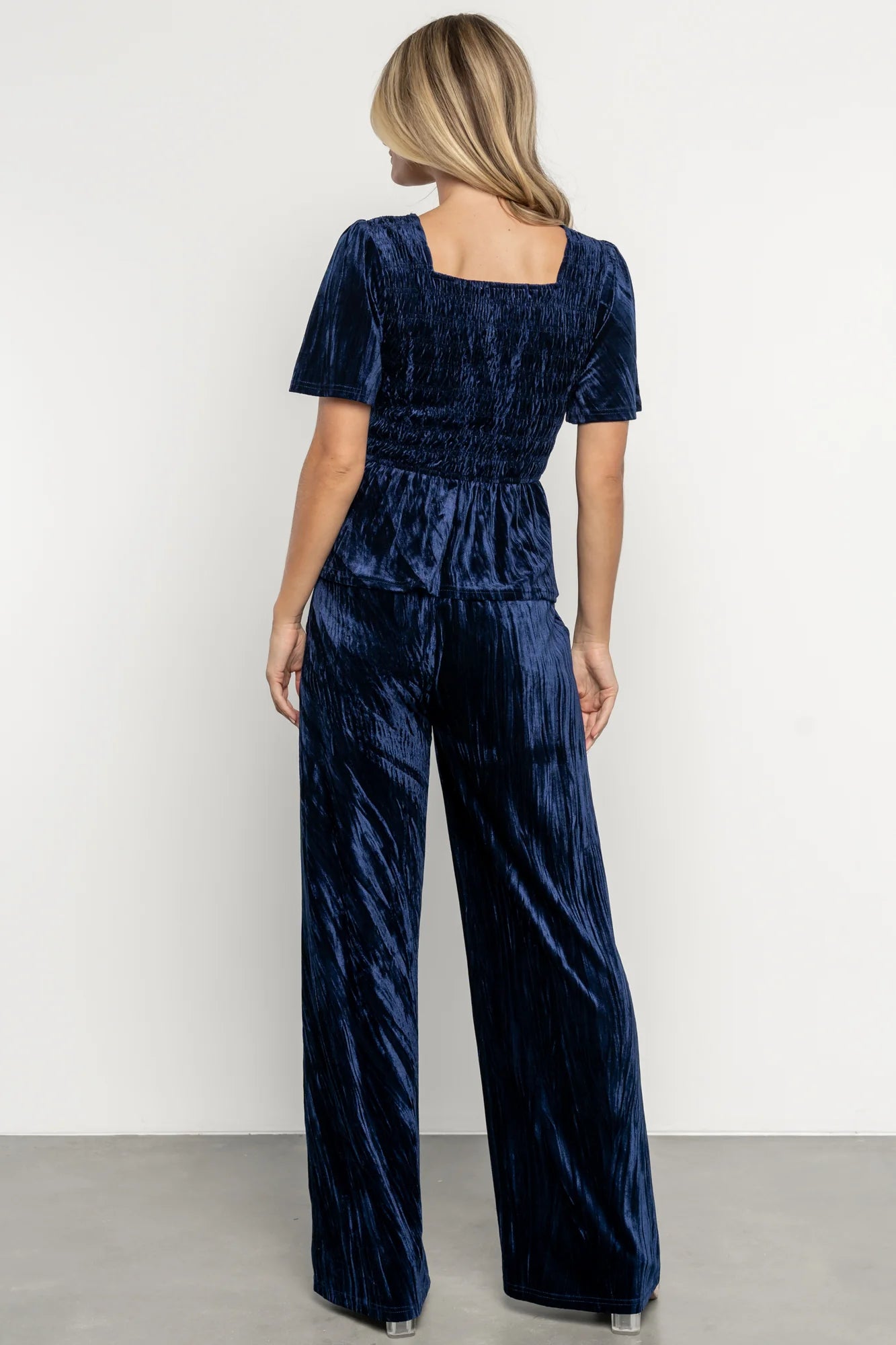 Elin Velvet Set | Navy
