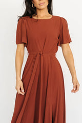 Naomi Short Sleeve Maxi Dress | Cinnamon