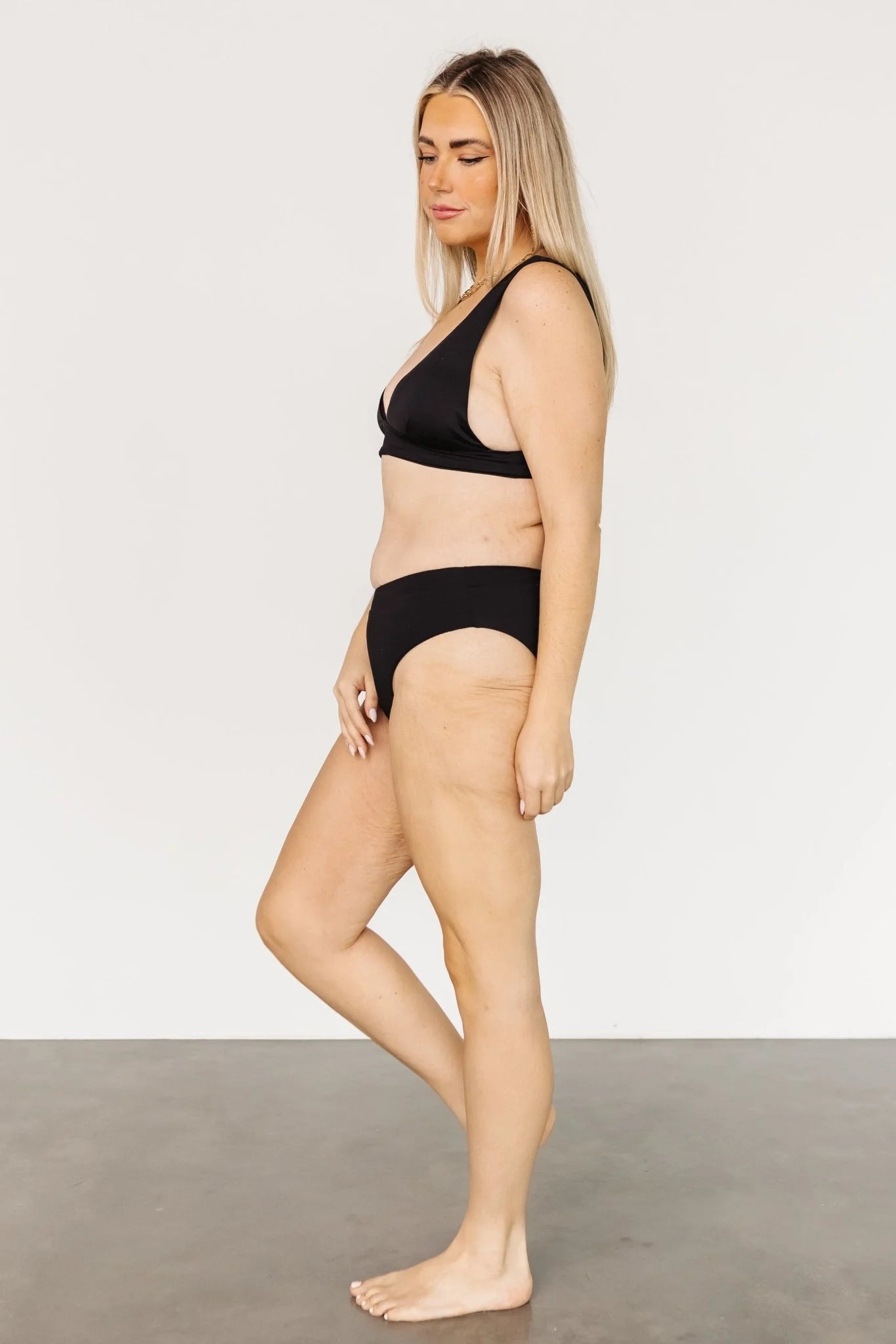 Formentera High Waist Bikini Bottom | Black